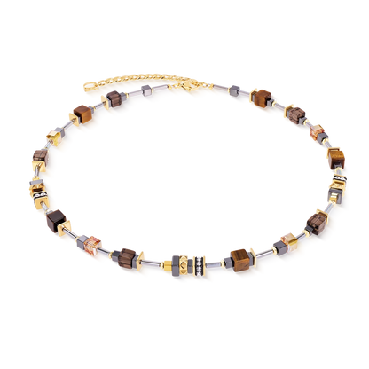 Earth Gold Cube Duet | Necklace