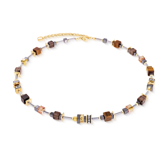 Earth Gold Cube Duet | Necklace