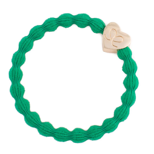 Gold Heart Bubble Hair Band | Emerald Green