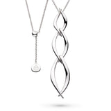 A pendant featuring three linked marquis twists in silver