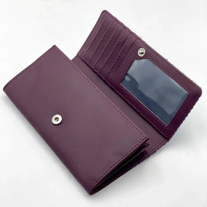 Harris Tweed Envelope Purse | Green & Purple Plaid