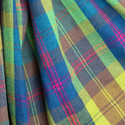 Esme Tartan Check Scarf | Blue, Green & Pink