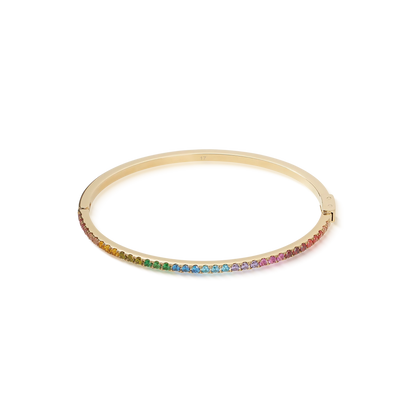 Eternal Love Rainbow Medium Gold | Bangle
