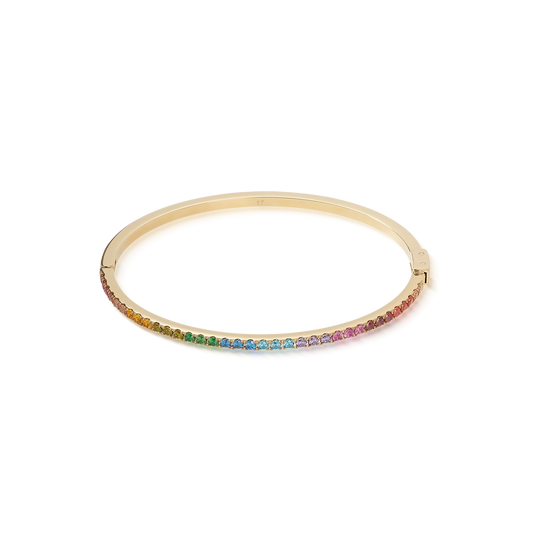 Eternal Love Rainbow Medium Gold | Bangle