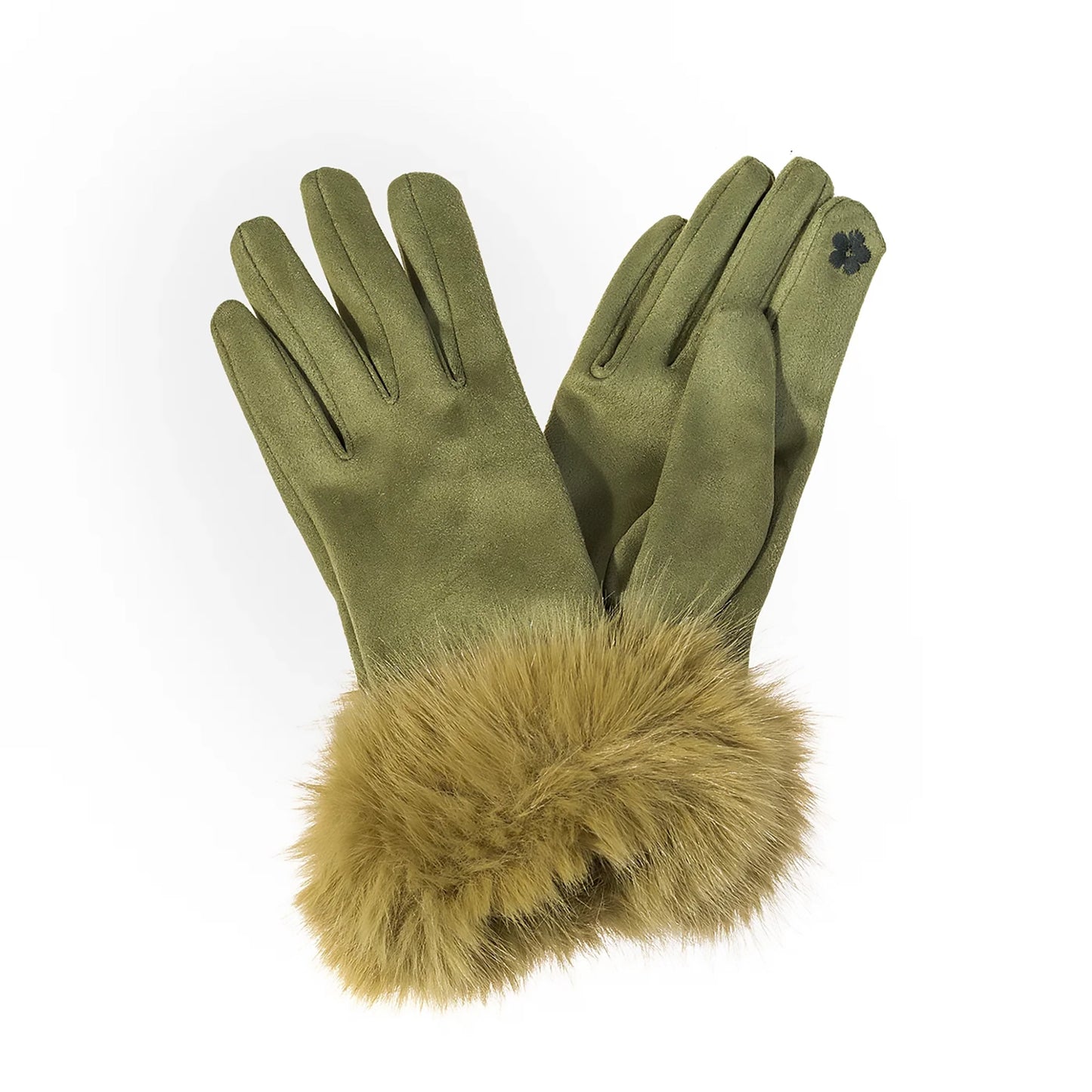 Faux Suede & Fur Gloves | Artichoke