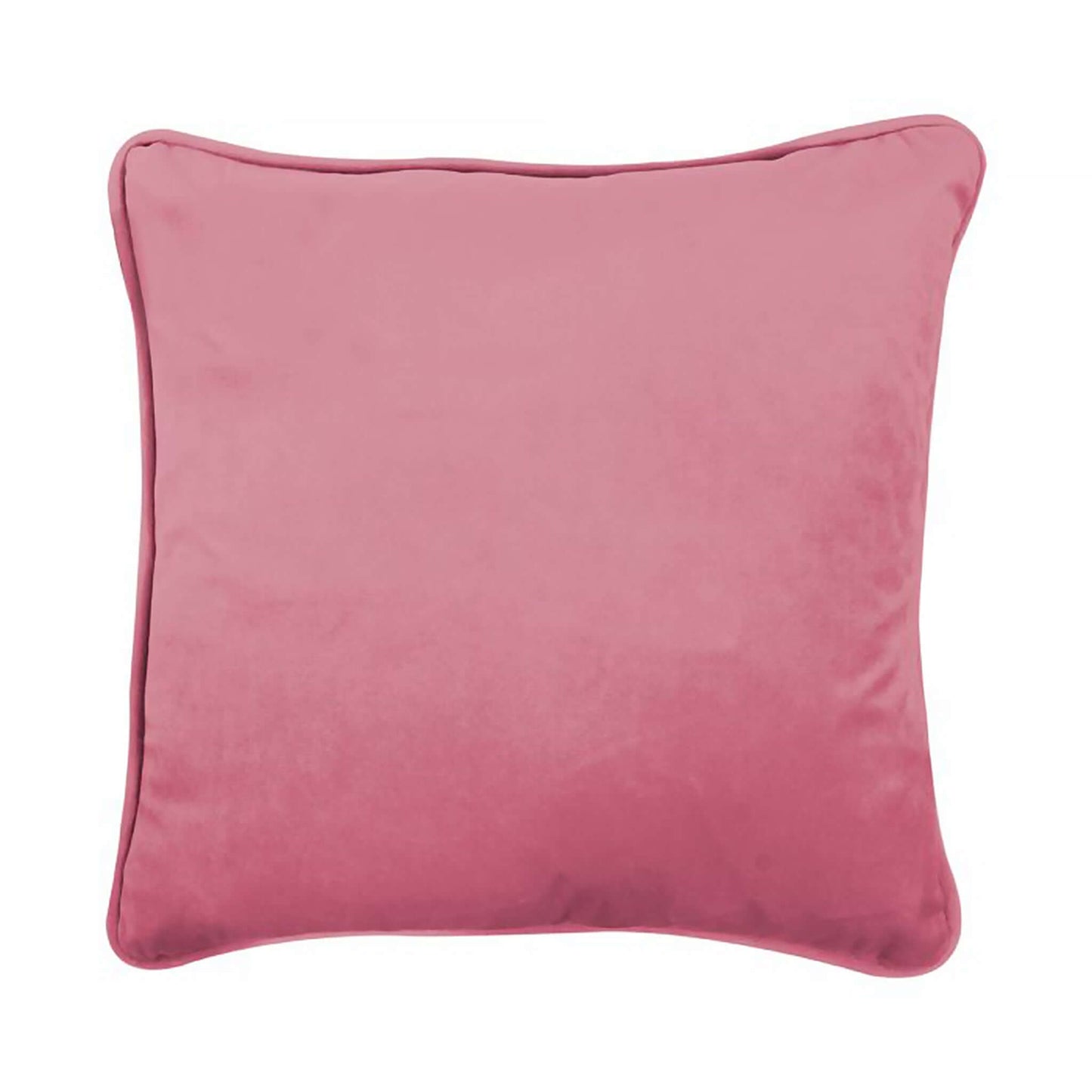 Back of pink faux suede cushion