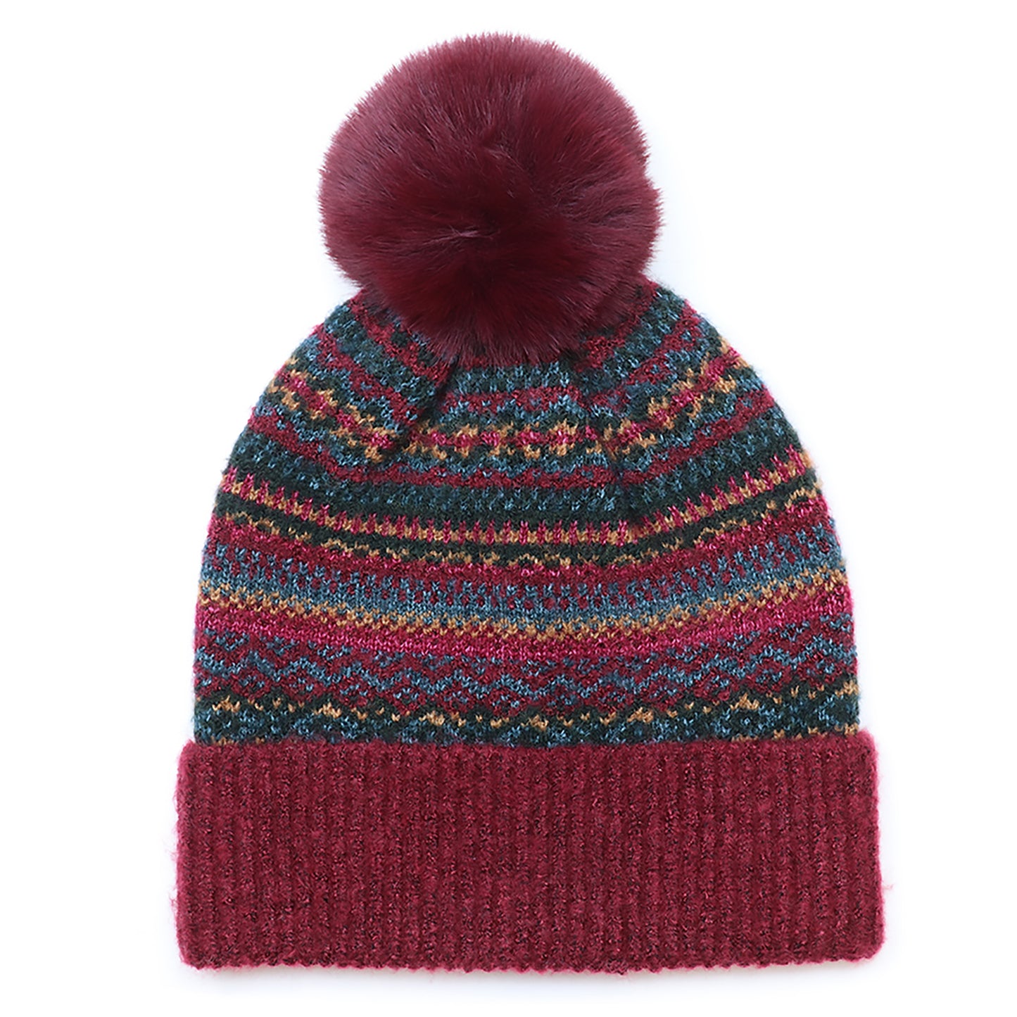 Finola Bobble Hat | Burgundy