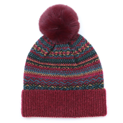 Finola Bobble Hat | Burgundy