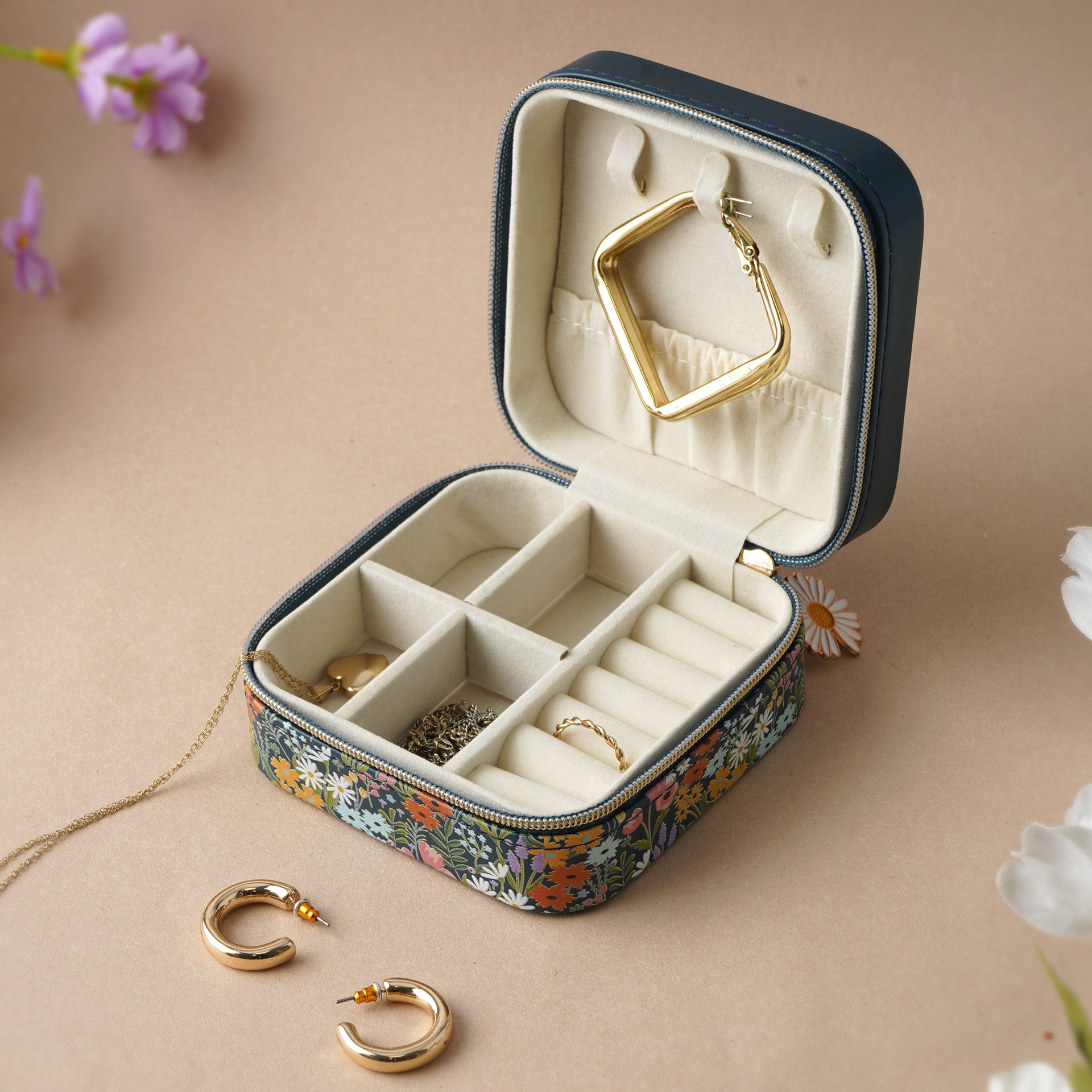 The Flower Market' Floral Jewellery Box Juniper Aberdeen
