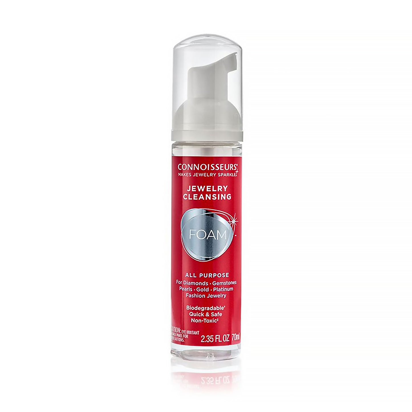 A bottle of foaming jewellery cleanser from Connoisseurs