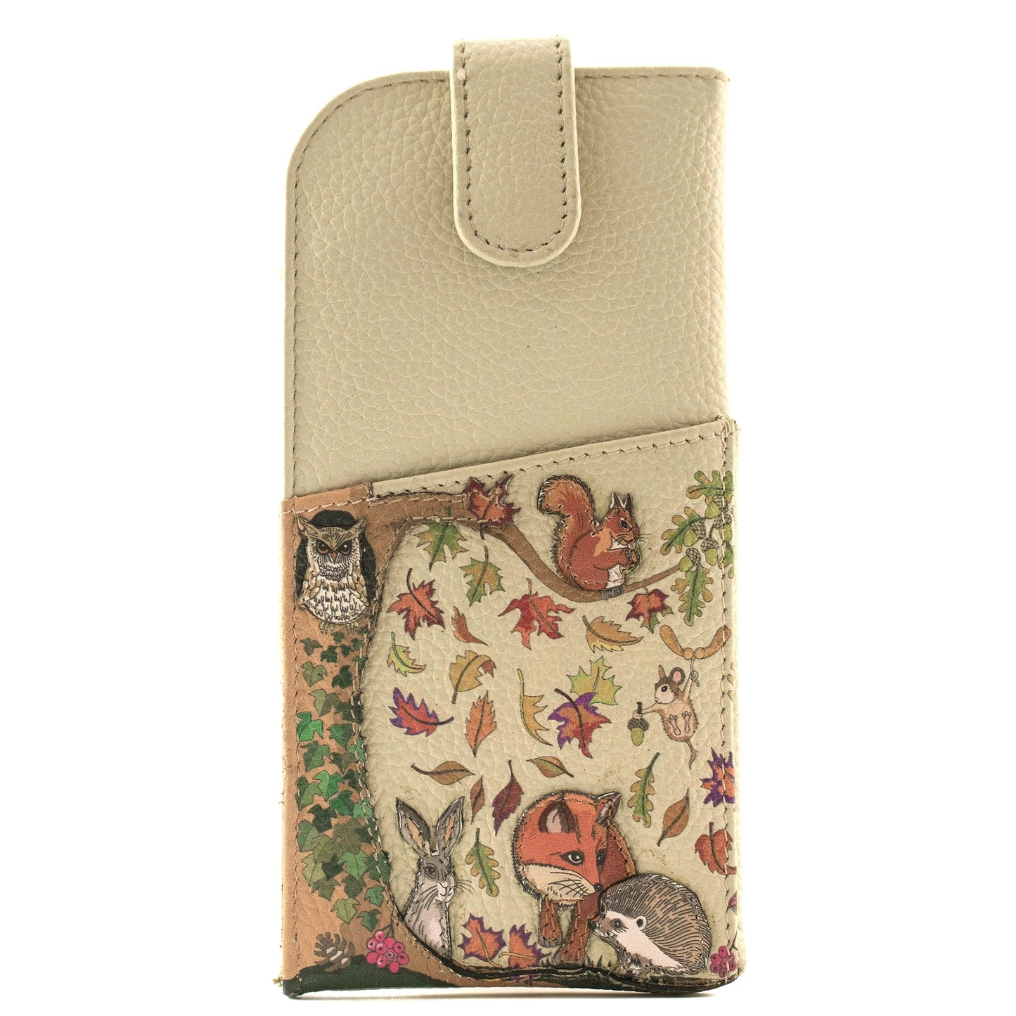 Foxglove Forest Glasses Case | Beige