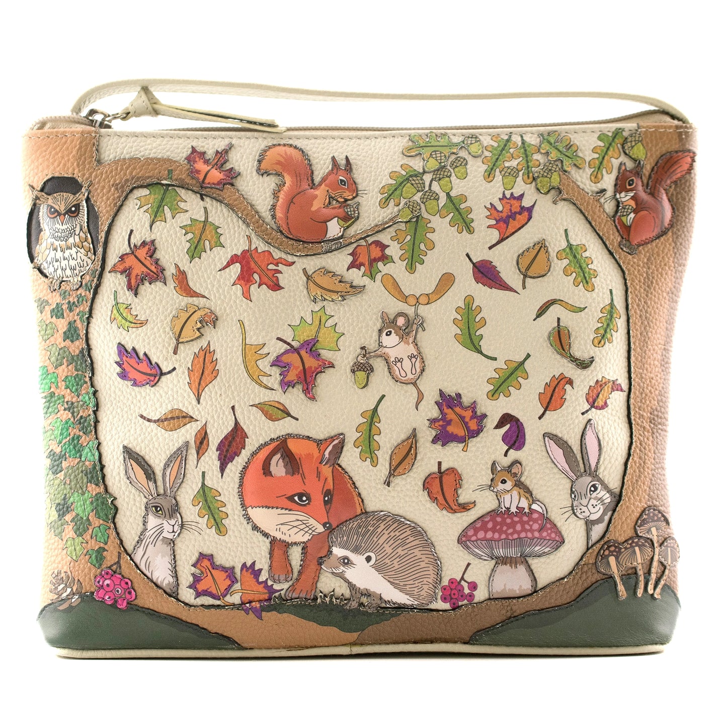 Foxglove Forest Cross Body Bag | Beige