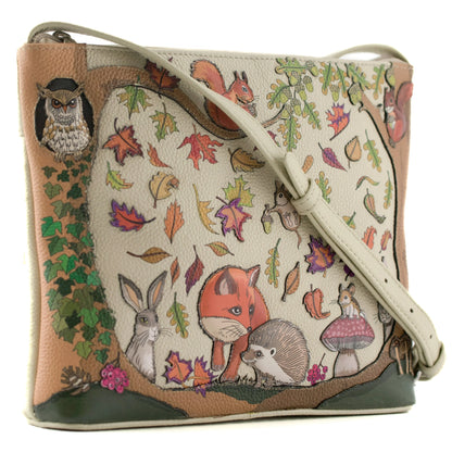 Foxglove Forest Cross Body Bag | Beige