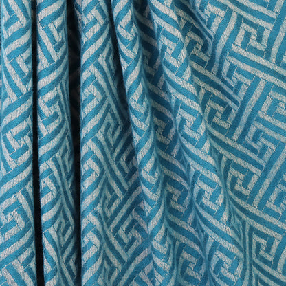 Frankie Reversible Geometric Weave Scarf | Teal