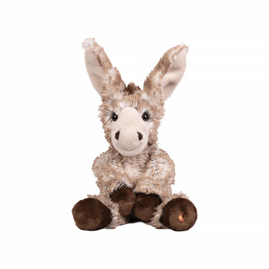 Stuffed donkey plush toy with the Wrendale emblem embroidered on its foot