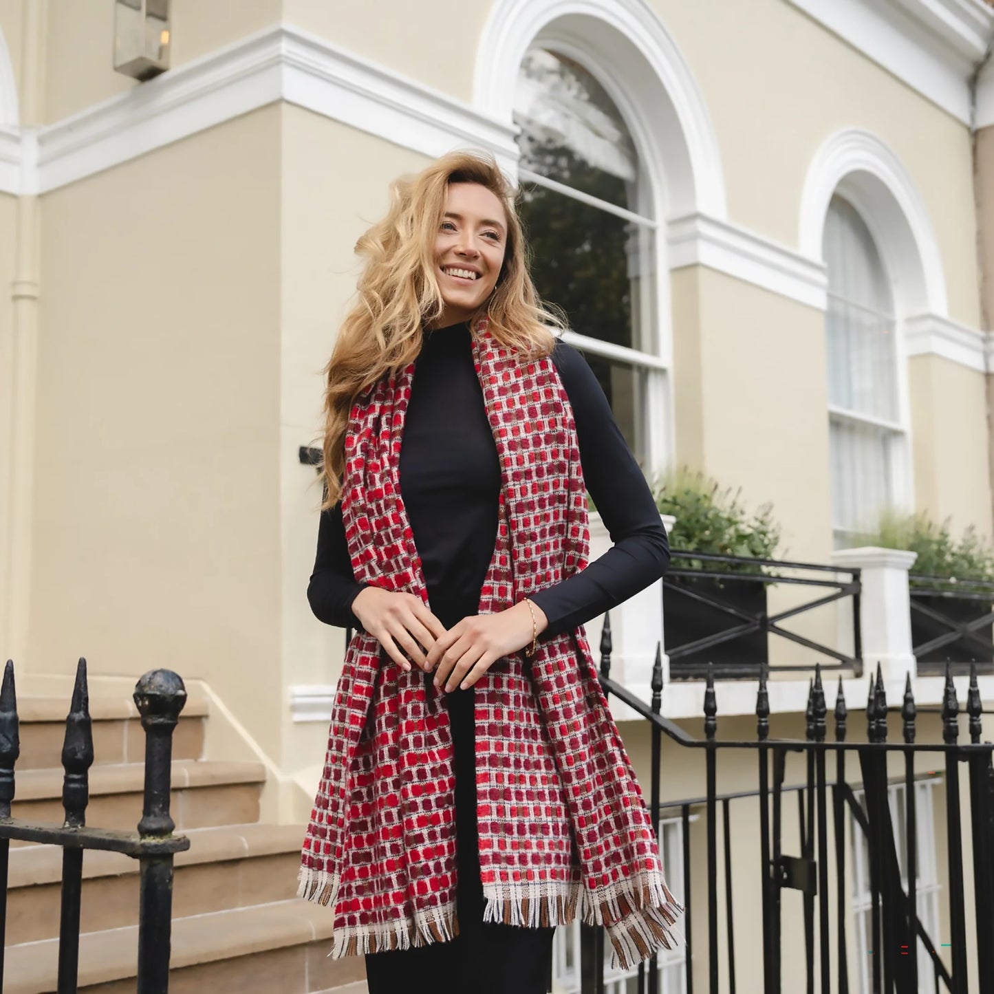 Patterned Scarf | Red