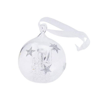 Silver Glass Angel | Hanging Bauble