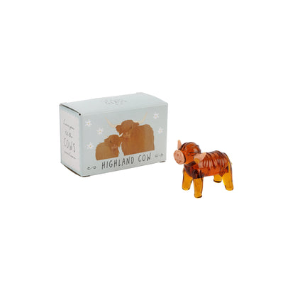 Glass Figurine Ornament | Highland Cow