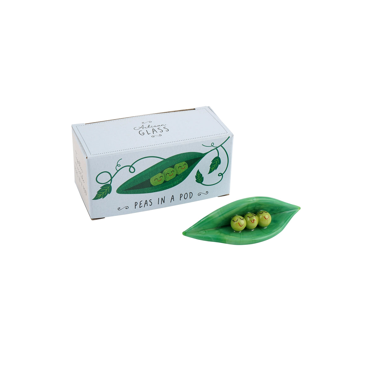 Glass Figurine Ornament | Peas in a Pod