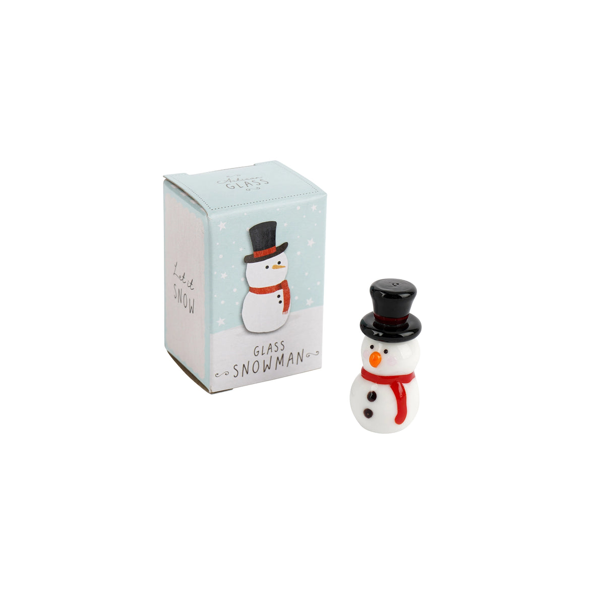 Christmas Glass Figurine Ornament | Snowman