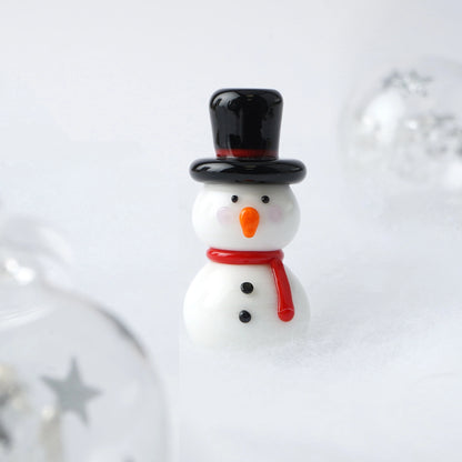 Christmas Glass Figurine Ornament | Snowman