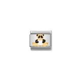 A Nomination charm link featuring a panda bear with black and white enamel