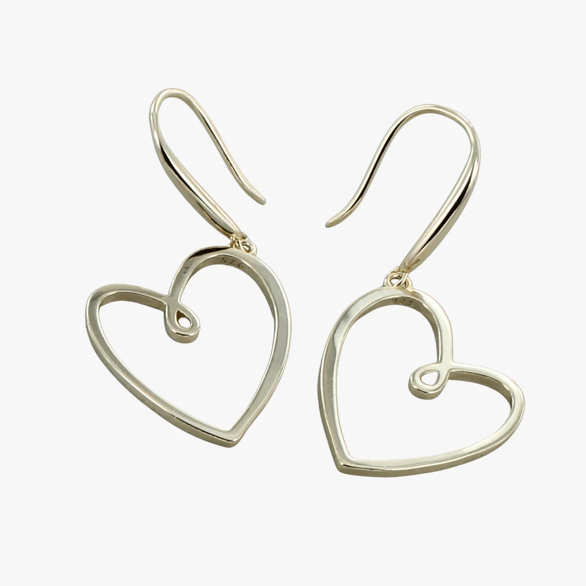 Reeves & Reeves Gold Looped Heart Drop Earrings | Juniper Aberdeen
