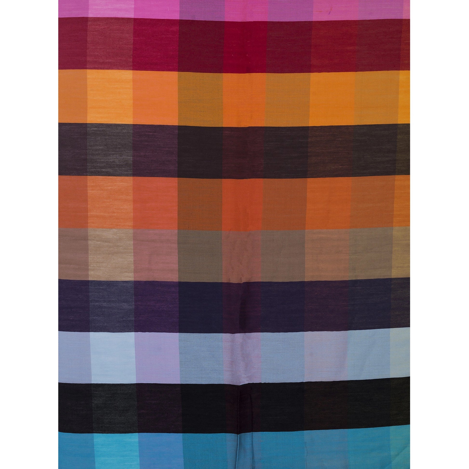 Multicolour large check patterned scarf detail