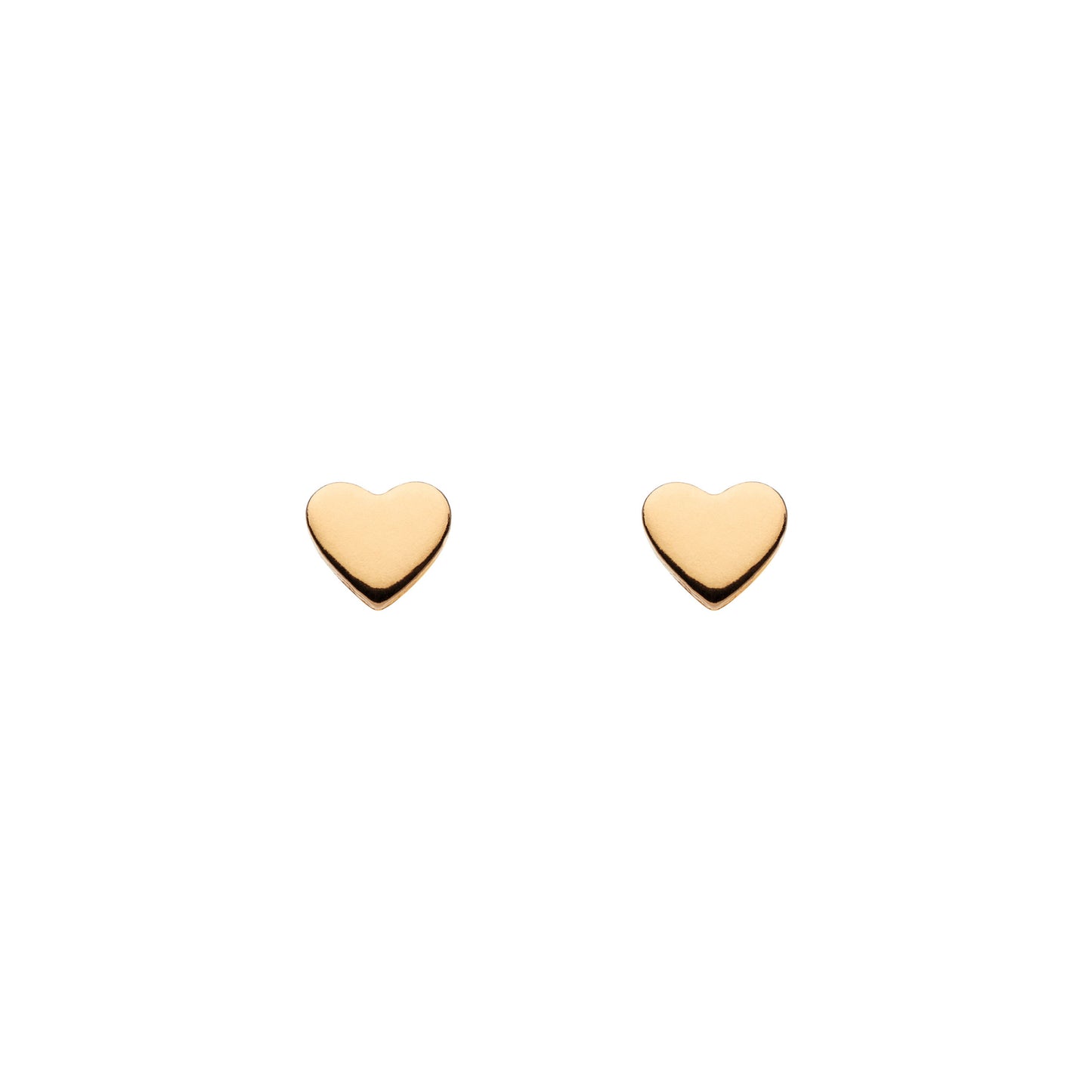 Pair of gold plated heart shaped stud earrings