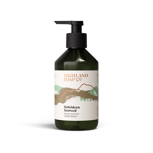 The Highland Soap Co. Hebridean seaweed scented liquid hand wash pump bottle