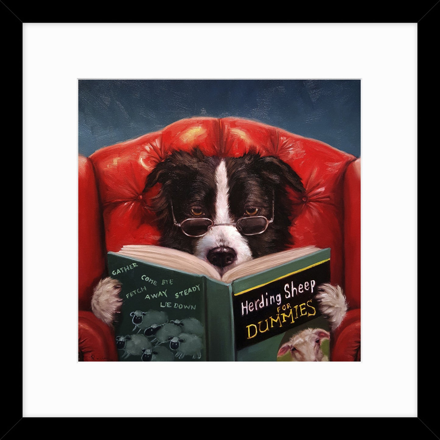 Herding Sheep | Framed Dog Print