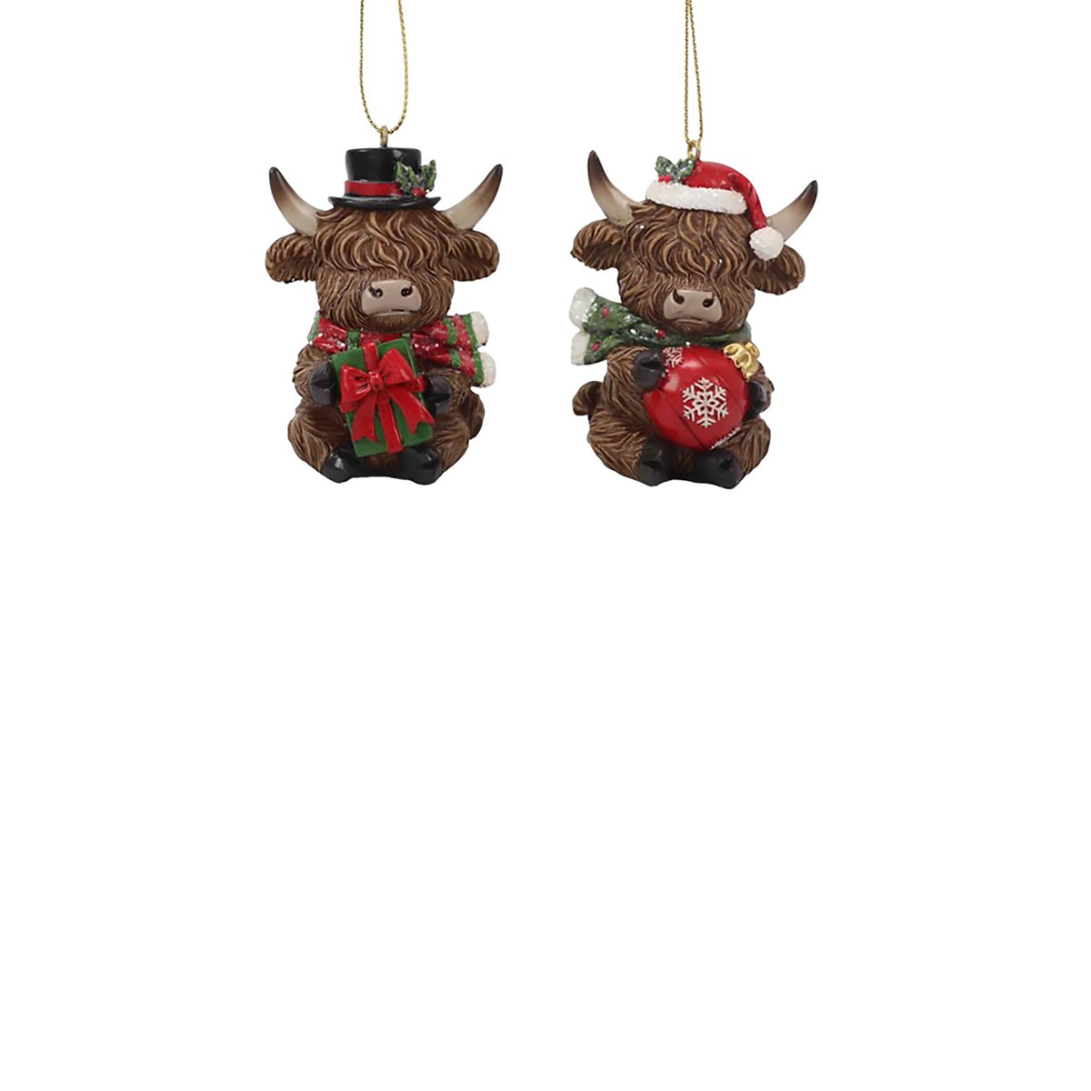 Christmas Tree Decorations | Highland Cows 2 Assorted