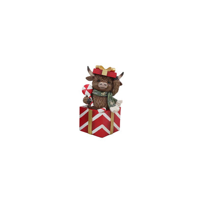 Christmas Decorations | Highland Cow Gift Boxes 2 Assorted