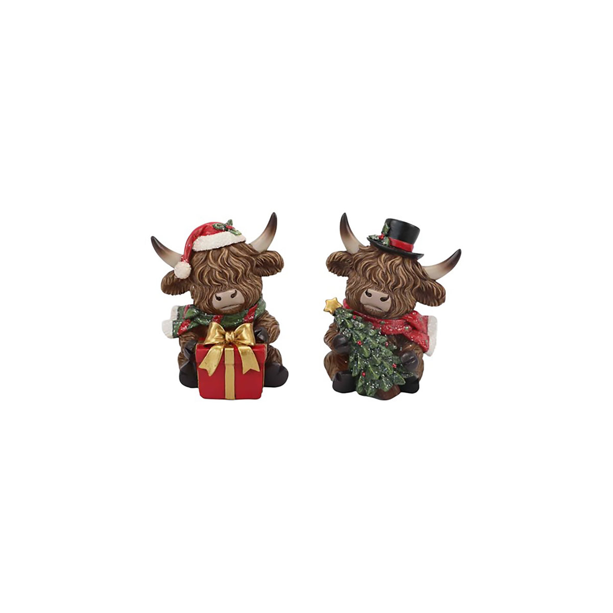 Christmas Decorations | Highland Cows 2 Assorted