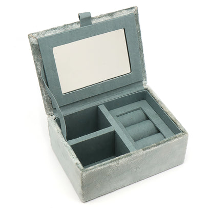 Velvet Seafoam Rectangle Jewellery Box | Highland Cow