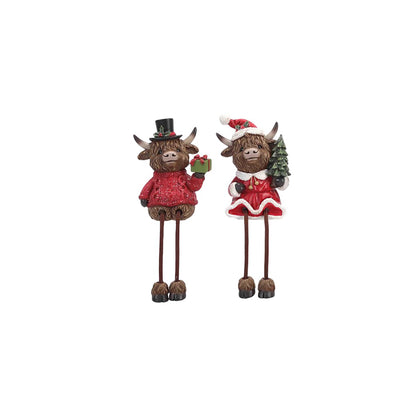 Christmas Decoration | Highland Cow Shelf Sitters