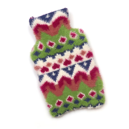 Imogen Hot Water Bottle | Green & Pink