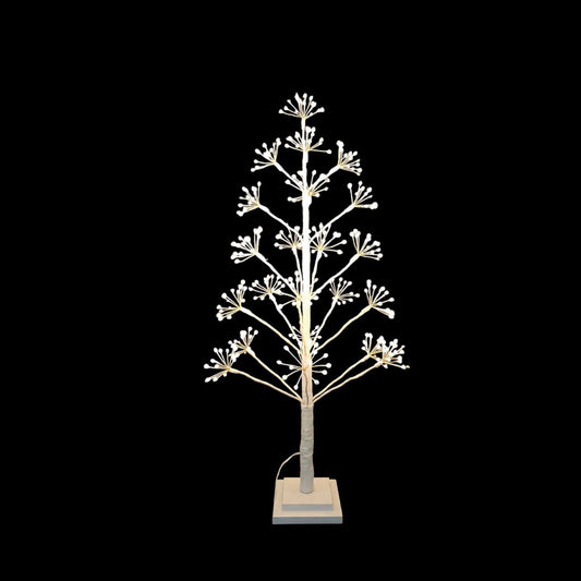 A starburst led light up tree in white