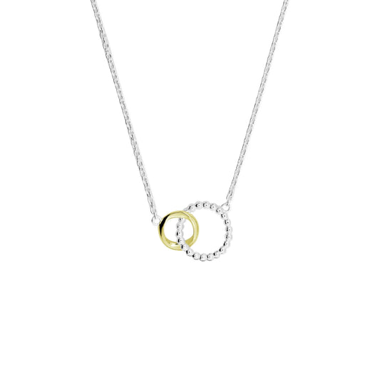 Two-tone Interlocking Circles | Necklace