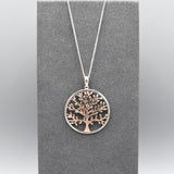 Silver & Rose Gold Tree of Life Pendant