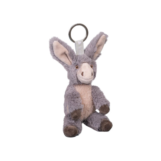 A plush donkey keyring with o-ring