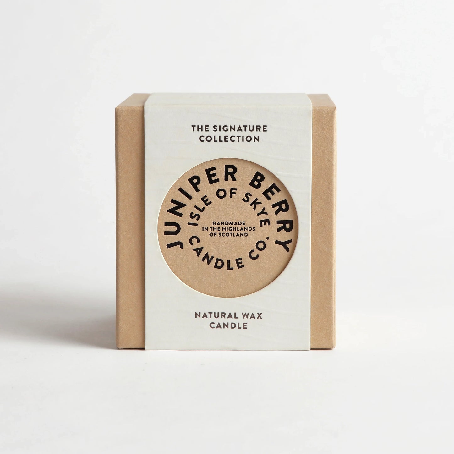 Juniper berry scented candle box