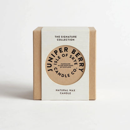 Juniper berry scented candle box