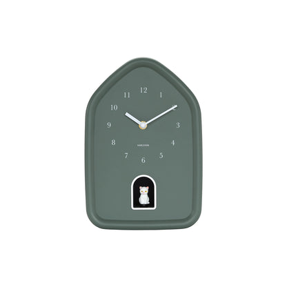 Kitty Meowing Wall Clock | Jungle Green