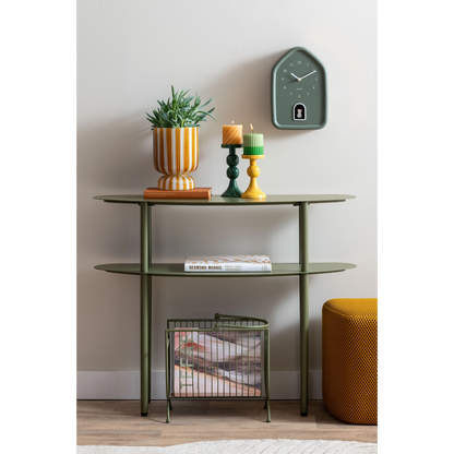 Kitty Meowing Wall Clock | Jungle Green
