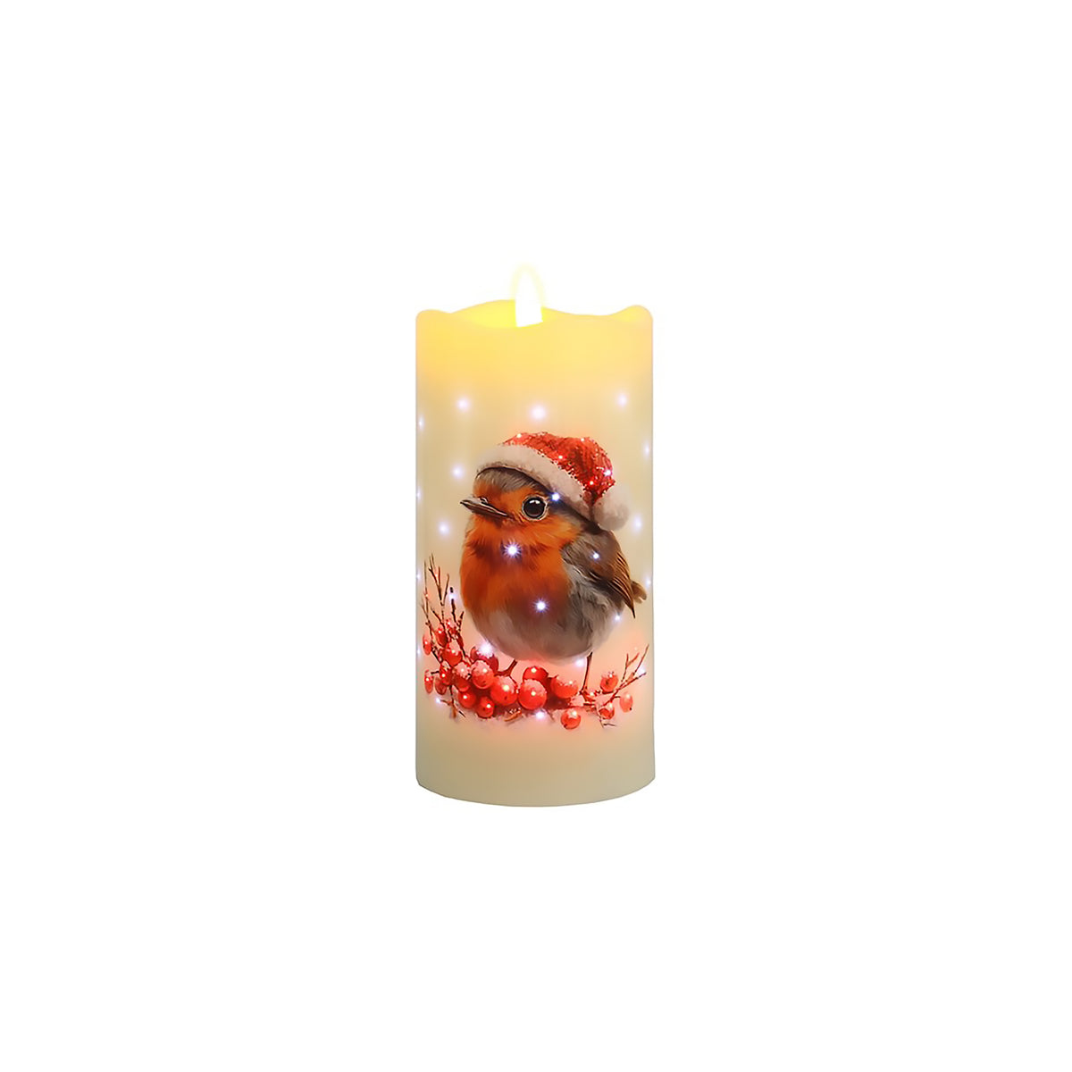 Christmas LED Candle | Robin