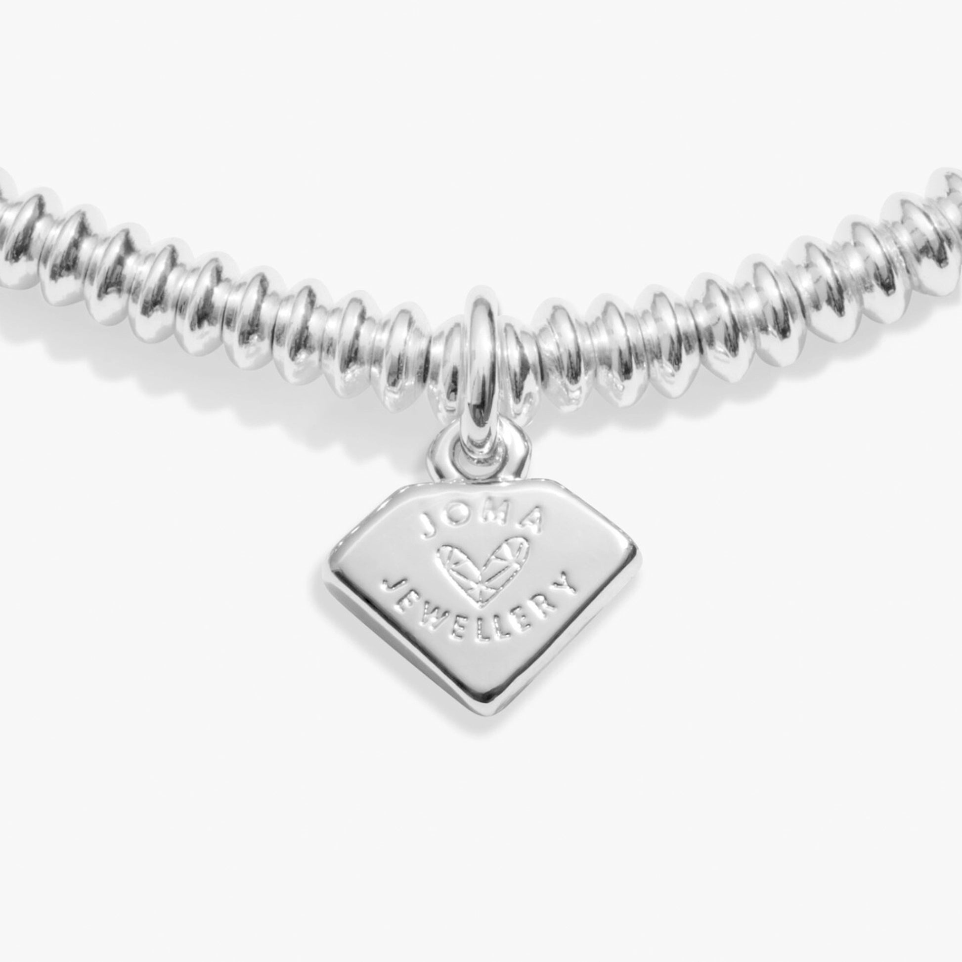Silver bracelet with diamond shape Joma Jewellery tag