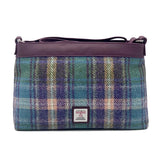 Large Shoulder Bag - Green/Purple check