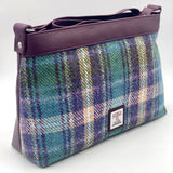 Large Shoulder Bag - Green/Purple check