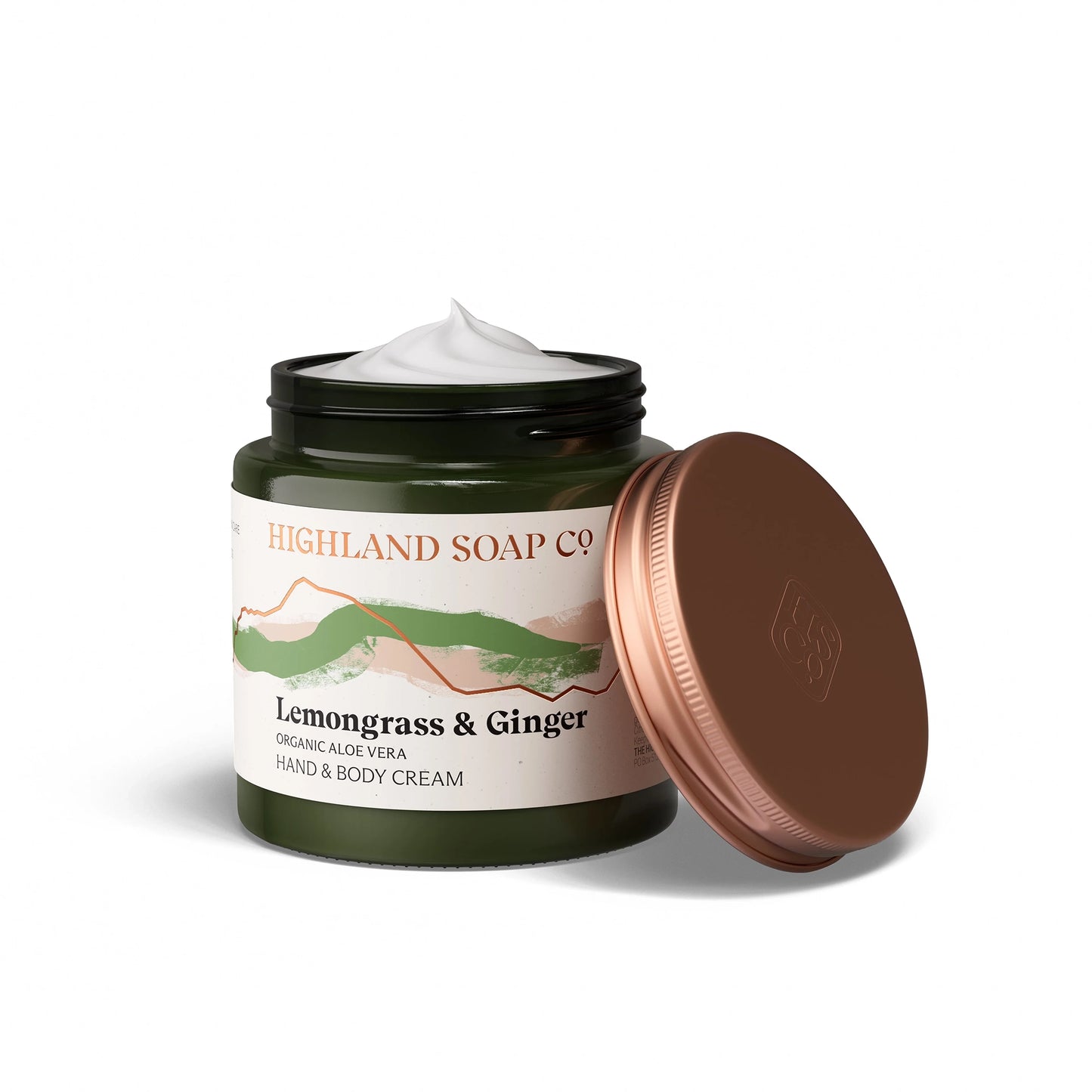 Highland Soap Co. pot of lemongrass and ginger hand and body cream
